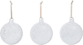Ferm Living Eglutės žaisliukai Flurry 10 cm, balti, 3 vnt.