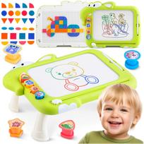 Magnetinė piešimo lenta-staliukas Ricokids RK-823, 3in1 su tangramu vaikams