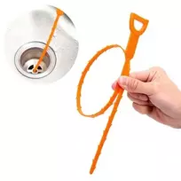 Kanalizacijos ir vamzdžių valymo įrankis plaukams šalinti, 51 cm, oranžinis