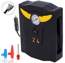 Automobilinis kompresorius 12V su manometru, 150 PSI, juodas