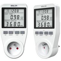 Vienfazis elektros energijos matuoklis, vatmetras Baldr BD-990, baltas
