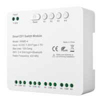 Išmanusis jungiklio modulis Avatto WSMD-4-32V, 4 kanalų, Wi-Fi, RF 433 MHz