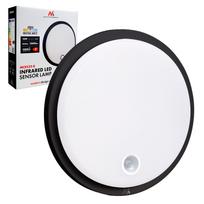 Fasadinis LED šviestuvas su judesio jutikliu Maclean MCE525 B, 10W, IP65, juodas