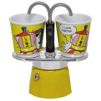 Bialetti MINI EXPRESS Lichtenstein kavavirės rinkinys, geltonas