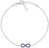 Brilio Silver Žavi sidabrinė apyrankė su mėlynais cirkoniais Infinity BR42WB