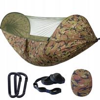 Turistinis hamakas su tinkleliu nuo uodų, pakabinama palapinė medžiui, survival 260cm 750g