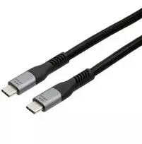 EXSYS GmbH USB 4 laidas, USB-C jungtys abiejuose galuose, 40Gbit/s, 5A, 240W, juodas, pintas, 2,0 m (EX-K1598-2.0)