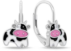 Brilio Silver Sidabriniai kabantys auskarai Cow EA1141W