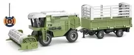 Žaislinis kombainas su priekaba ir valdymo pultu T5 Harvester