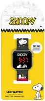 Išmanusis laikrodis Kids Licensing KIDS LED vaikiškas laikrodis Snoopy Peanuts skaitmeninis riešinis juodas vaikams / Pt00014 (SB12272)