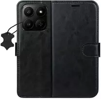 TFO Išmanusis „Luxe“ odinis dėklas, skirtas Motorola Edge 70 Fusion, juodas