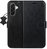 TFO Išmanusis „Luxe“ odinis dėklas, skirtas Samsung Galaxy A16 4G / A16 5G / M16 5G, juodas