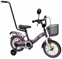 Nakko team bike 12" colių dviratis su stūmimo rankena
