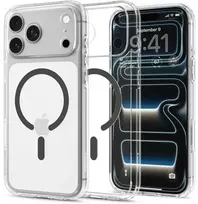 Dėklas Spigen Ultra Hybrid MagSafe iPhone 17 Pro Max / 18 Pro Max SKAIDRUS/GRAFITO