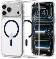 Dėklas Spigen Ultra Hybrid MagSafe iPhone 17 Pro Max / 18 Pro Max SKAIDRUS/TAMSIAI MĖLYNAS