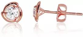 Diamond Sky Jewelry Auksiniai auskarai-vinukai su cirkoniais „Vortex II“