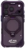 Dėklas Skinarma Saturn MagSafe + besisukantis stovas, skirtas iPhone 18 Pro / 17 Pro, bordo spalvos