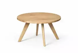 OAKY Ø70 ąžuolinis apvalus žurnalinis staliukas : Apdaila - Aliejuota bespalviu aliejumi su kietaisiais vaškais, Aukštis - 52cm