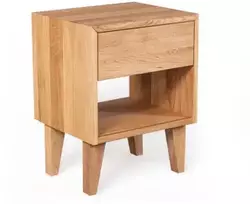 OAKY 39cm Ąžuolinė spintelė prie lovos : Apdaila - Aliejuota bespalviu aliejumi su kietaisiais vaškais, Aukštis - 47cm