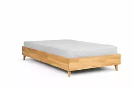 Lova OAK BASE 120 Ąžuolinės Lovos rėmas : Apdaila - Aliejuota bespalviu aliejumi su kietaisiais vaškais, Čiužinio dydis - 120x200cm
