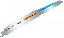 Brzeszczot Pjūklo ašmenys tiesiniam pjūklui 228/200 mm, medienai ir metalui, hm/tc