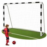 Futbolo vartai vaikams dideli metaliniai tinkliniai kuoliukai 300x160