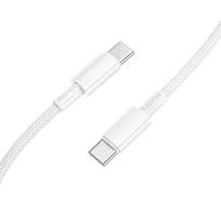 Borofone Kabel BX117 Source – Typ C na Typ C – PD 60W 3A 1 metr biały