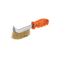 Vielinis šepetys. Žalvariu dengta viela nesukelia žiežirbų, lenktas, 254mm Truper®
