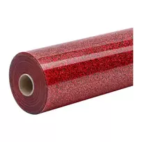 HTVRONT terminio perkėlimo plėvelė su blizgučiais, 30.5 cm × 90 cm, raudona