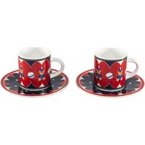Bialetti Joyful Memories espreso puodelių su lėkštutėmis rinkinys, 2 vnt.