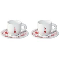 Kavos puodelių su lėkštutėmis rinkinys Bialetti Moka Heart, 2 vnt.
