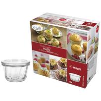 WECK stikliniai indeliai Muffin 165 ml su dangteliais, 6 vnt. rinkinys