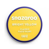 Geltoni veido dažai „Snazaroo Bright Yellow“ 18,8 g – dermatologiškai patikrinti dažai veido piešiniams