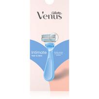 Gillette Venus Intimate moteriškas skustuvas bikinio zonos linijoms formuoti + pakaitinės galvutės 2 vnt.