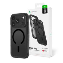 AmazingThing Titan Pro Lens dėklas, skirtas iPhone 18 Pro, su kameros apsauga ir dirželio tvirtinimu, suderinamas su MagSafe – spalva: juoda