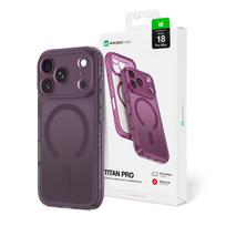 AmazingThing Titan Pro Lens dėklas, skirtas iPhone 18 Pro Max, su kameros apsauga ir dirželio tvirtinimu, suderinamas su MagSafe – spalva: violetinė