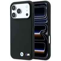 BMW M Tire Track Metal Logo MagSafe Case for iPhone 17 Pro / 18 Pro - Black