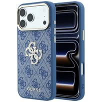 Guess 4G & Big Strass Logo dėklas, skirtas iPhone 18 Pro Max / 17 Pro Max, mėlynas