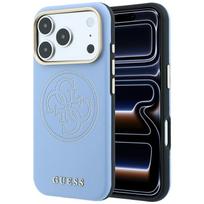 Guess Perforated 4G Gold Logo MagSafe dėklas, skirtas iPhone 18 Pro Max / 17 Pro Max – spalva: šviesiai mėlyna
