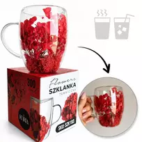 Eu Sandelis Dvigubo stiklo puodelis su įspūdingomis gėlėmis viduje 300ml 1vnt SZK193