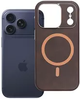 Dėklas Oem Case for iPhone 18 Pro / 17 Pro Gentleman Mag Cover compatible with MagSafe ruda