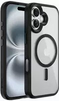 Dėklas X-ONE Dropguard 2S, suderinamas su MagSafe, skirtas iPhone 17, juodas, permatomas