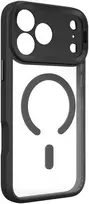 Dėklas X-ONE Dropguard 2S, suderinamas su MagSafe, skirtas iPhone 18 Pro / 17 Pro, juodas permatomas