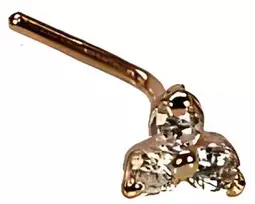 Diamond Sky Jewelry Auksinis nosies auskaras su cirkoniais „Scarlet Flower“