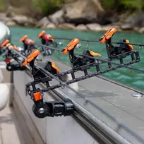 YakAttack SideStage Pro Rod Rack šoninis meškerių laikiklis su TurnKey adapteriais (pora)