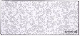 Pelės kilimėlis „LIT Pelės kilimėlis” Baltas Topographic - 1200x600x3 mm