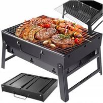 Sulankstomas turistinis grilis lagaminas nešiojamas sodo anglinis su rankena bbq