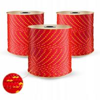 Raudona polipropileno pintas buriavimo virvė 6mm, 10m