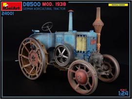 Miniart 24001 1:24 Vokiškas žemės ūkio traktorius D8500 Modelis 1938 Tiksli kopija, modeliavimas, plastikinis rinkinys, rankdarbiai, hobis, klijavimas, modelio rinkinys, surinkimas, nedažytas