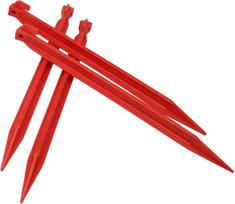 Toci 24 x plastikiniai kuoliukai 30 cm - ilgi palapinės kuolai su t-profiliu ir kilpele raudonos spalvos - palapinės tvirtinimas minkštam ir smėlėtam gruntui - stovyklavimo kuoliukai palapinei, sodui, žygiams ir lauke